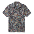 Hawaiian Shirt For Men Scrollwork Shirt Camp Collar 100% Cotton By Sylvia