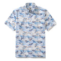 Men's Airplane Hawaiian Shirt Pioneering Pilots Print Cotton Short Sleeve Aloha Shirt By Amy