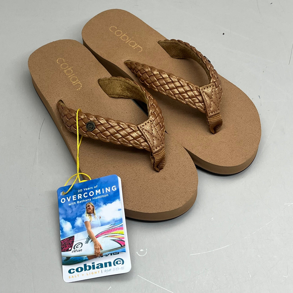 COBIAN Braided Bounce Sandals Women's SZ 10, EU 41 Chestnut BRB10-210-10