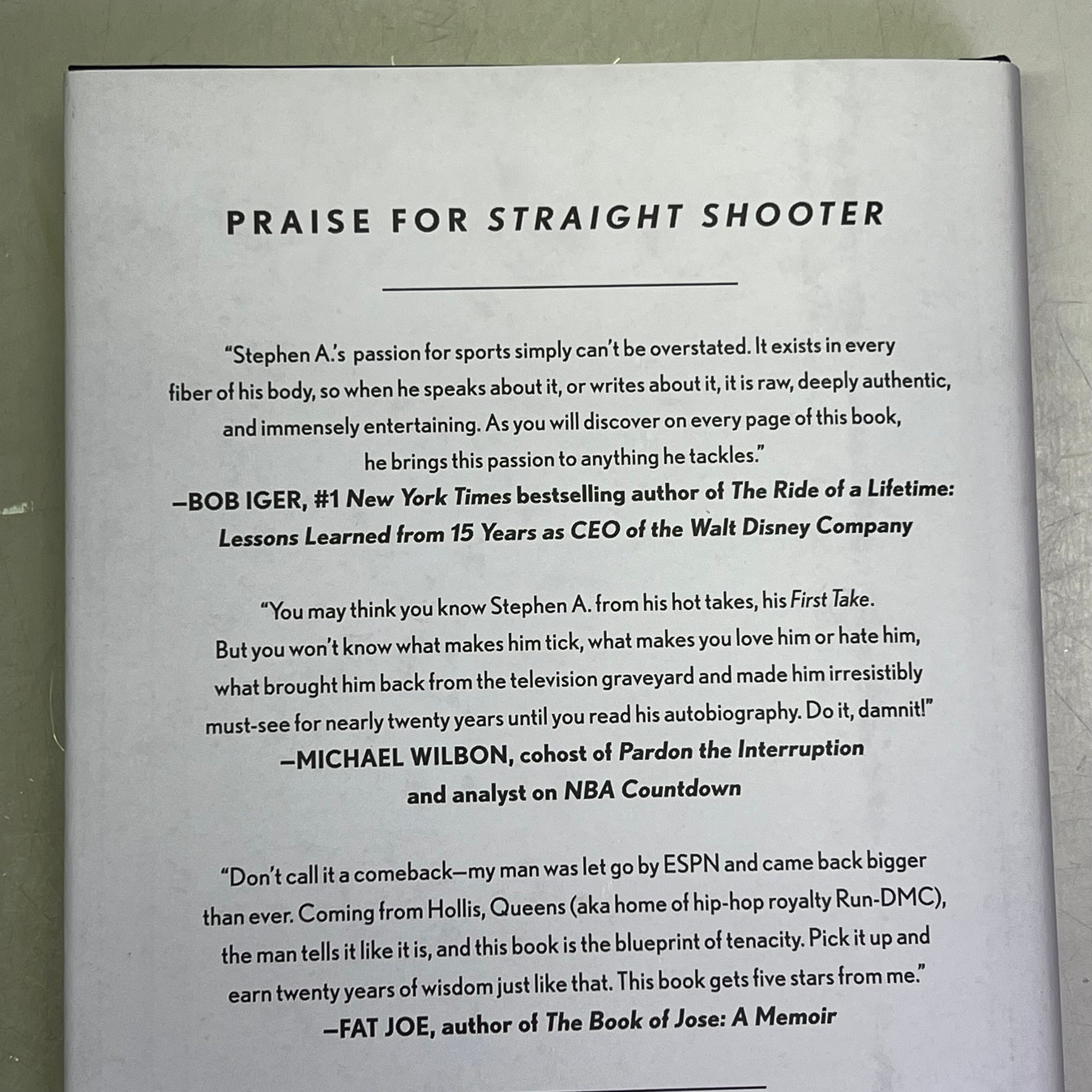 STRIAGHT SHOOTER  A Memoir Of Second Chances & First Takes Hardcover Book