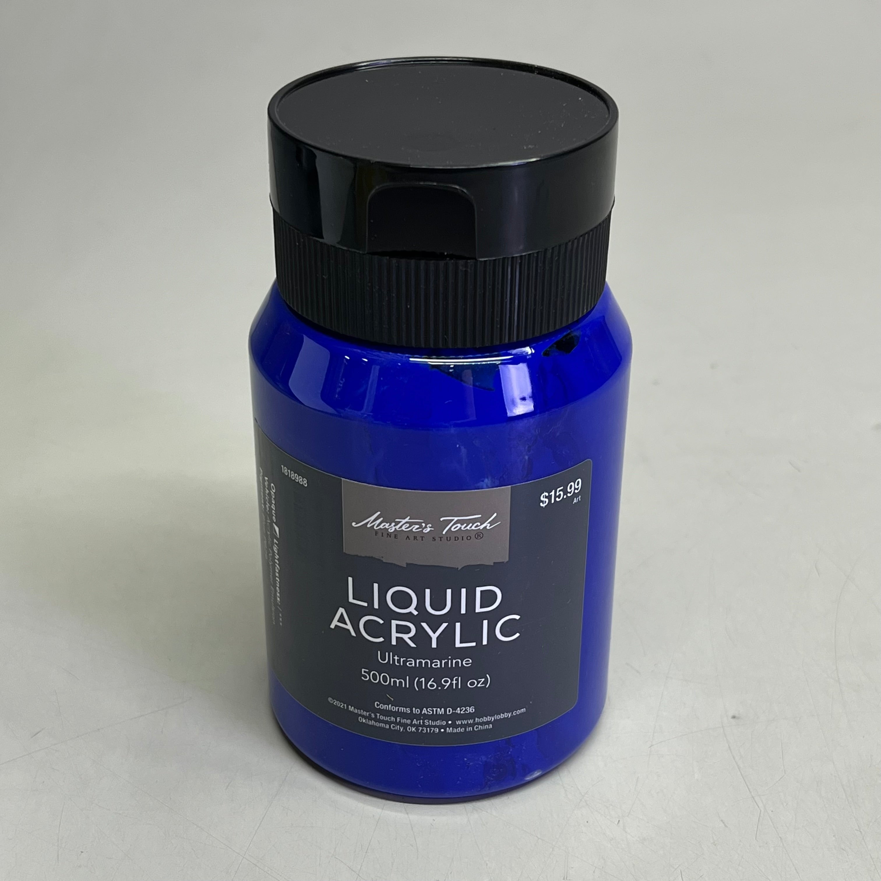 MASTERS TOUCH (2 PACK) Liquid Acrylic Artist Paint 16.9fl oz Ultramarine 1818988