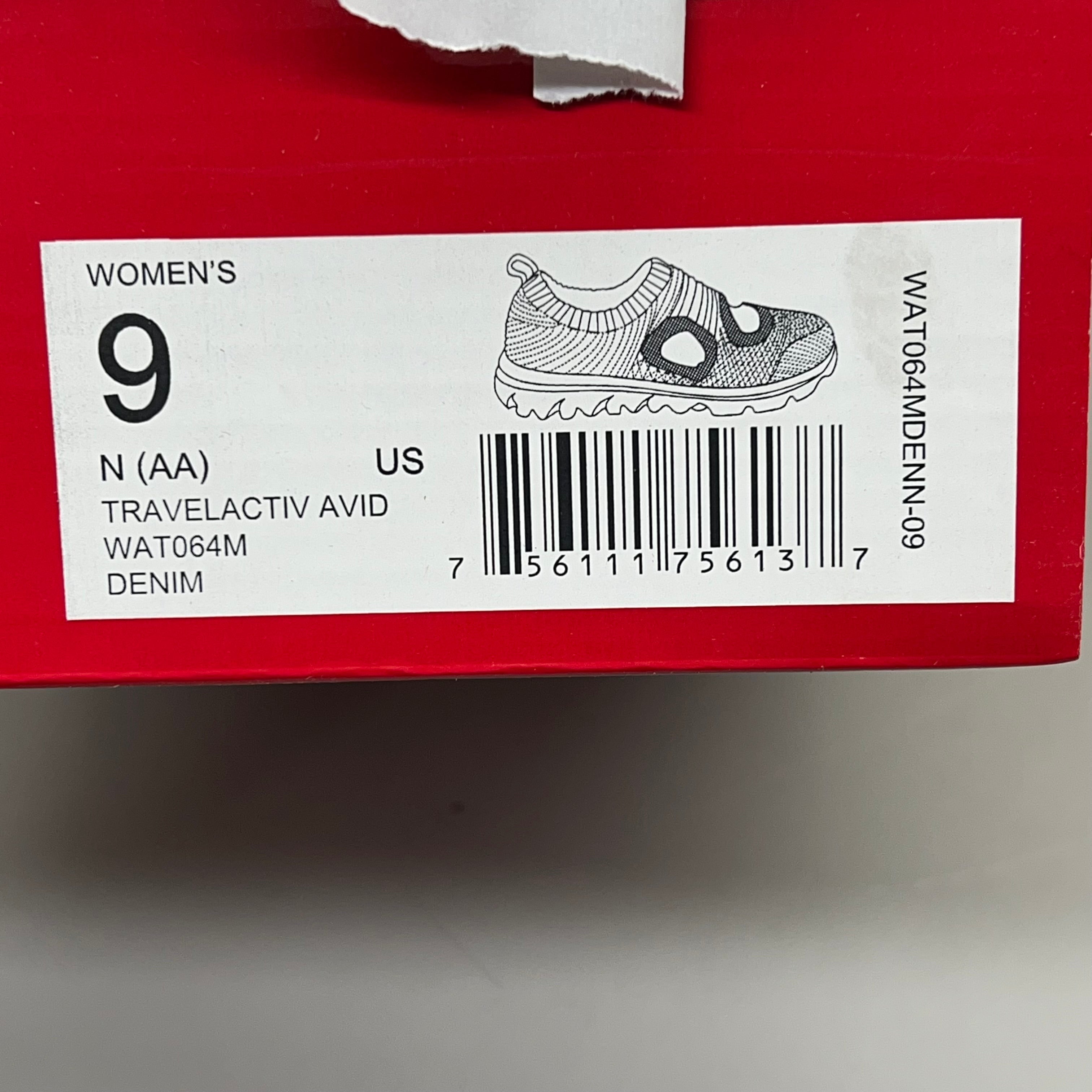 PROPET Travel Activ Avid Knit Flexible Shoe Women's Sz 9 N(AA) Denim WAT064M