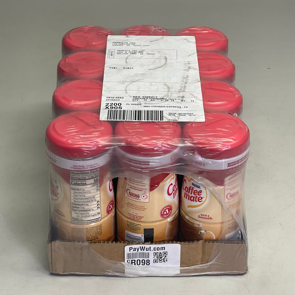 NESTLE (12 PACK) Coffee Mate Original Powder Creamer 11 oz NES55882 BB 05/26