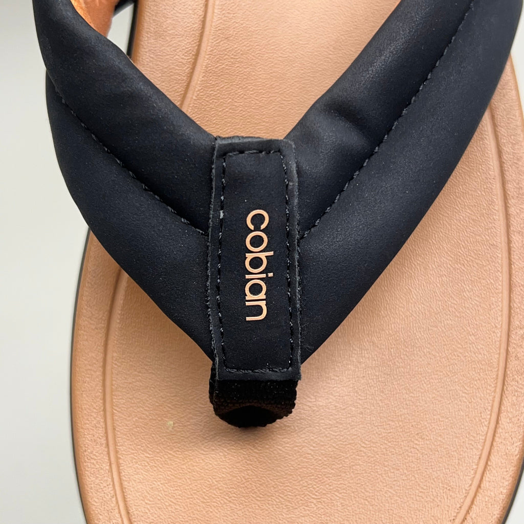 COBIAN Darby Synthetic Suede Strap Sandals Women's SZ 10, EU 41 Black DAR24-001-10