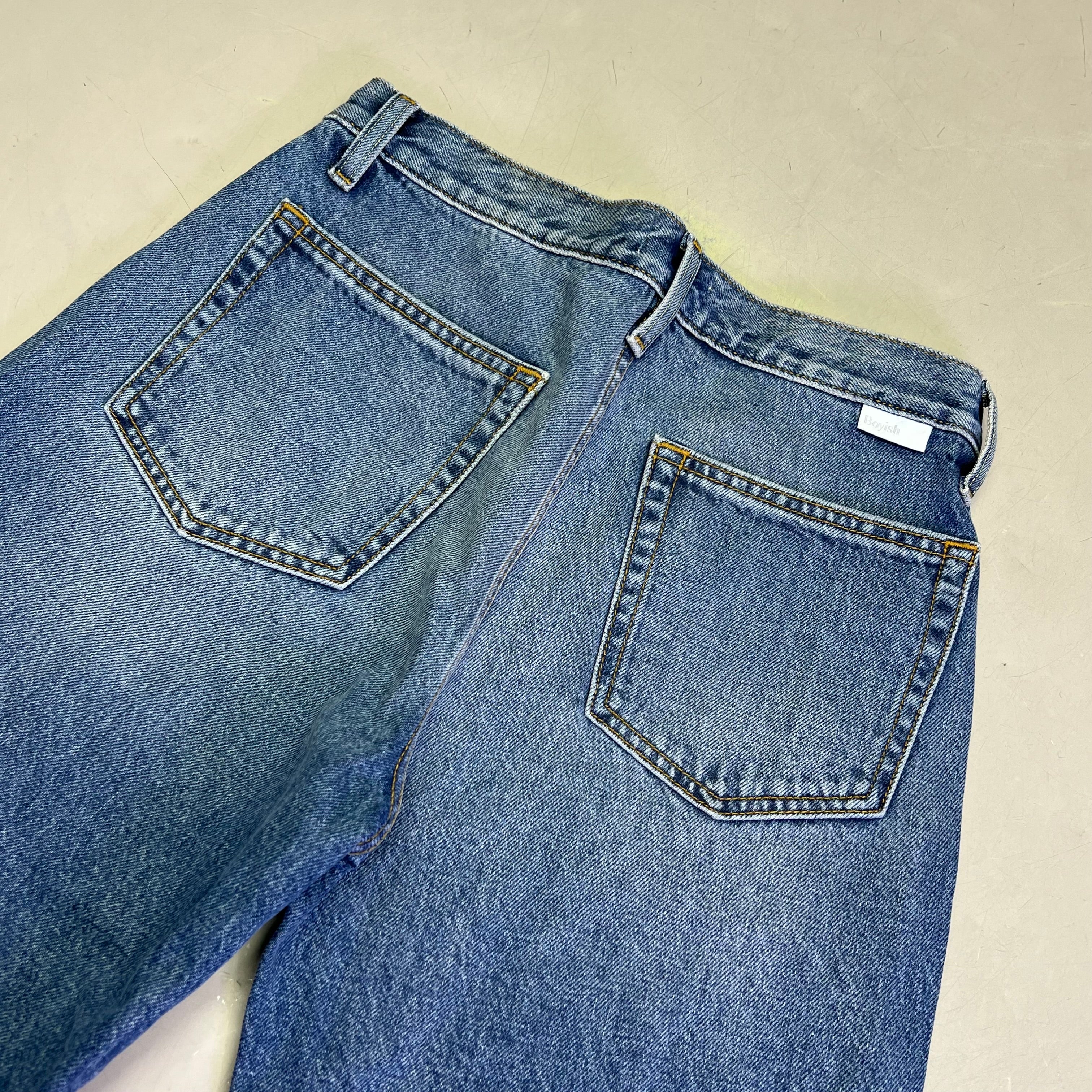 BOYISH BY HER Straight Leg Pant Classic Women's Sz 26 Freaks (Medium Washed)