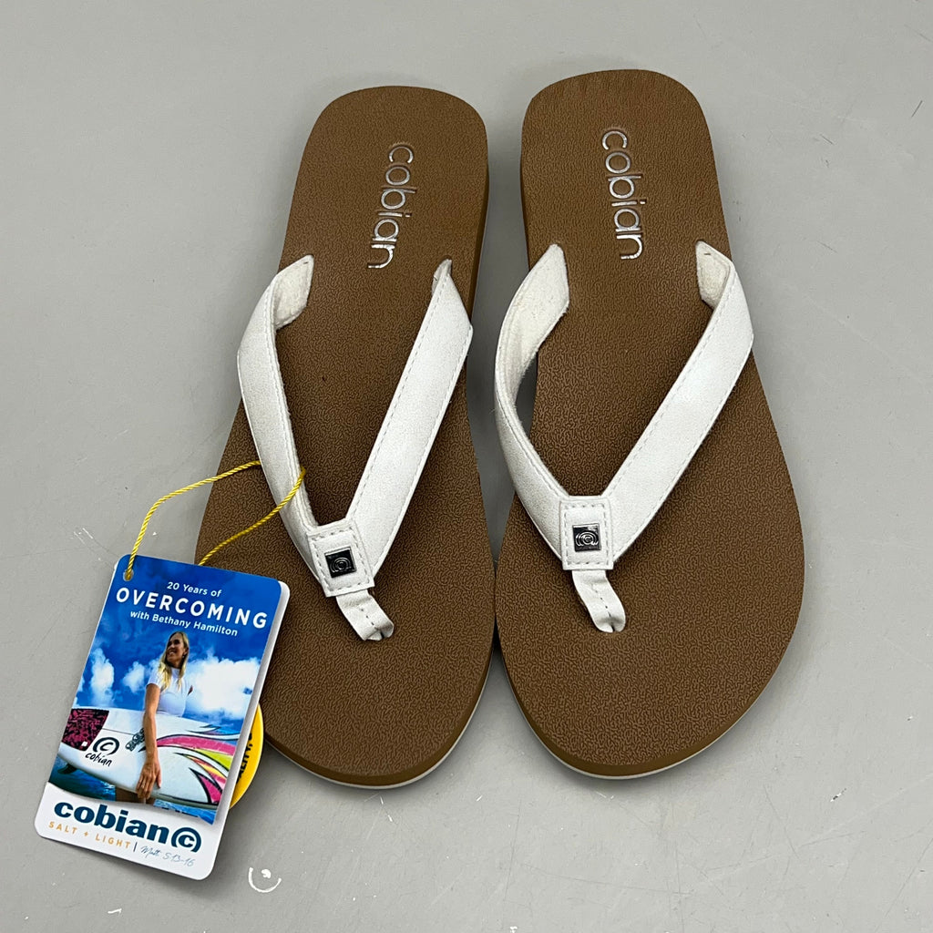 COBIAN Skinny Bounce Comfortable Synthetic Strap Women's Sz 9 White SKI25-110-09