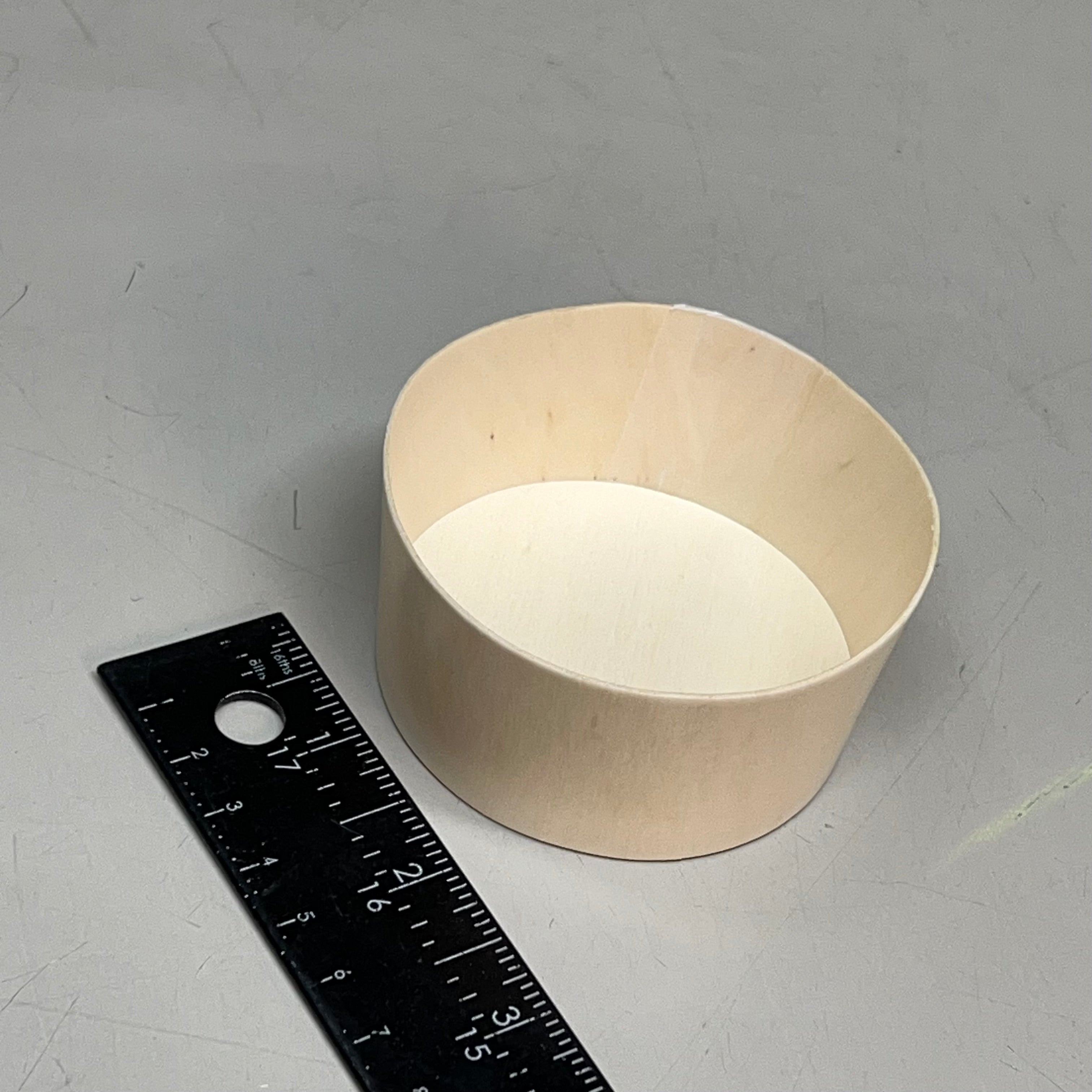 VERTERRA (100 PACK) Balsa Wood Ramekin Round W/ Lids 3"x1.5" Tan VT-RAM-0