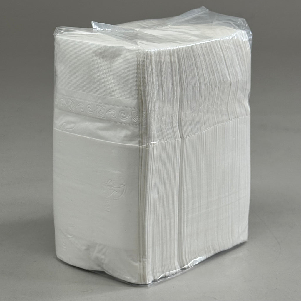 MEDFARE (Case Of 1,000) 2-Ply Dinner Pocket Napkins 16"x16" W/ 7.7" Fold New-Other- (Distressed Packaging)White 24-02092