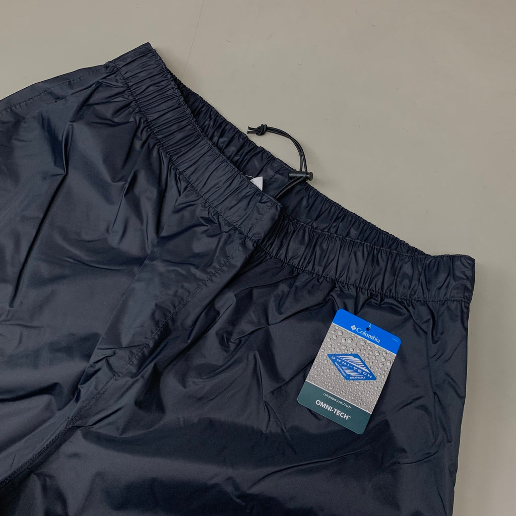 COLUMBIA Rebel Roamer Rain Pant Softshell Men's Sz M Inseam 32" Black XM8175-010