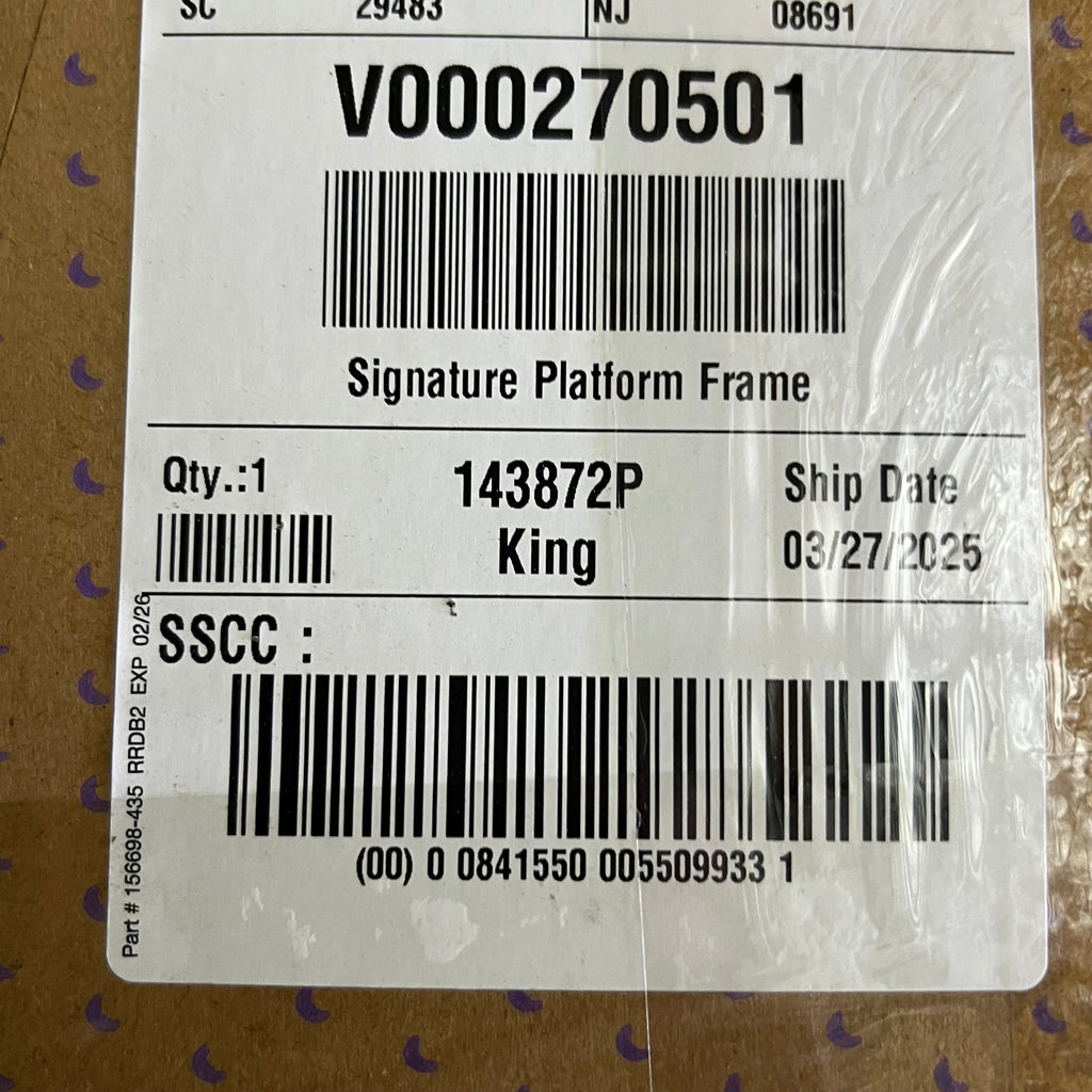 SLEEPYS Raised Metal Bed Frame Sz King, Black CHS90208