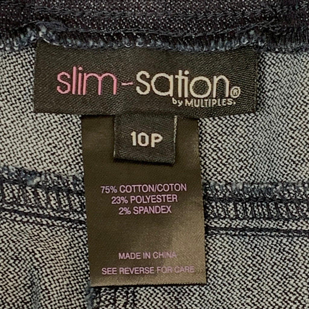 MULTIPLES Ankle Pants Petite Women's Sz 10P Denim M2623P