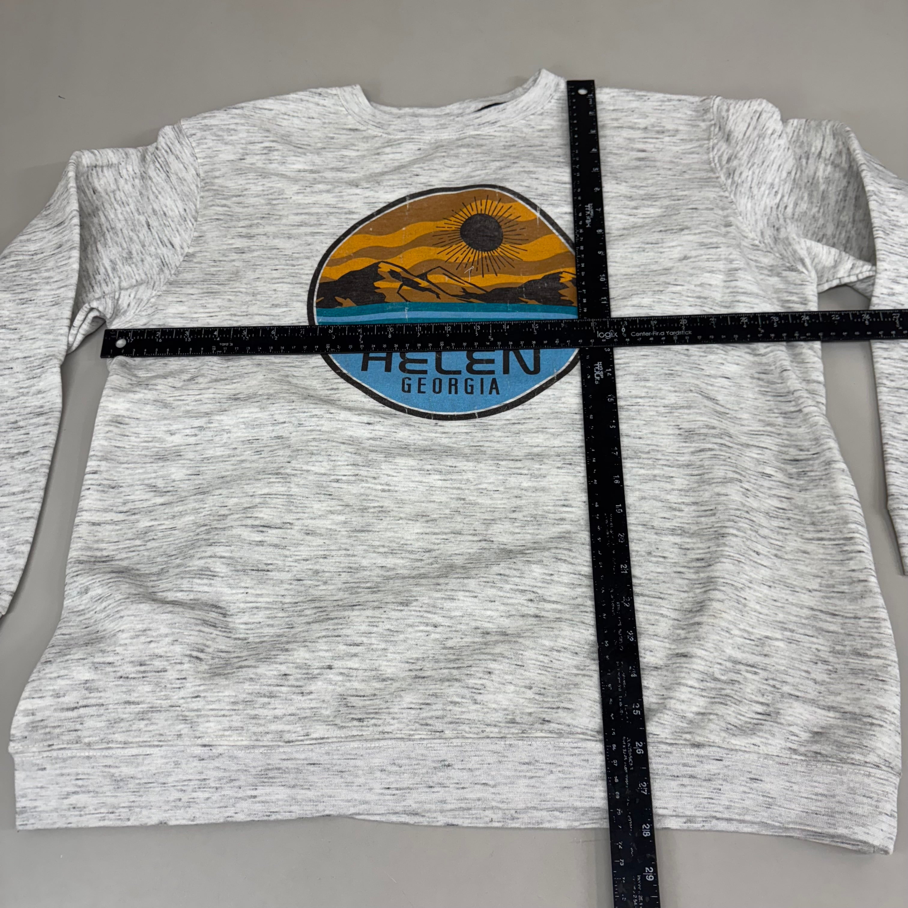 LONEROCK Helen Georgia Crew Sweatshirt Sz X-Large Grey/White