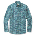 Men's Hawaiian Shirt Pele and Hiiaka Cotton Button-down Long Sleeve Aloha Shirt By Cigar