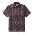 Men's Hawaiian Shirt The Genus Iris Print Cotton Button-down Short Sleeve Aloha Shirt By Amy