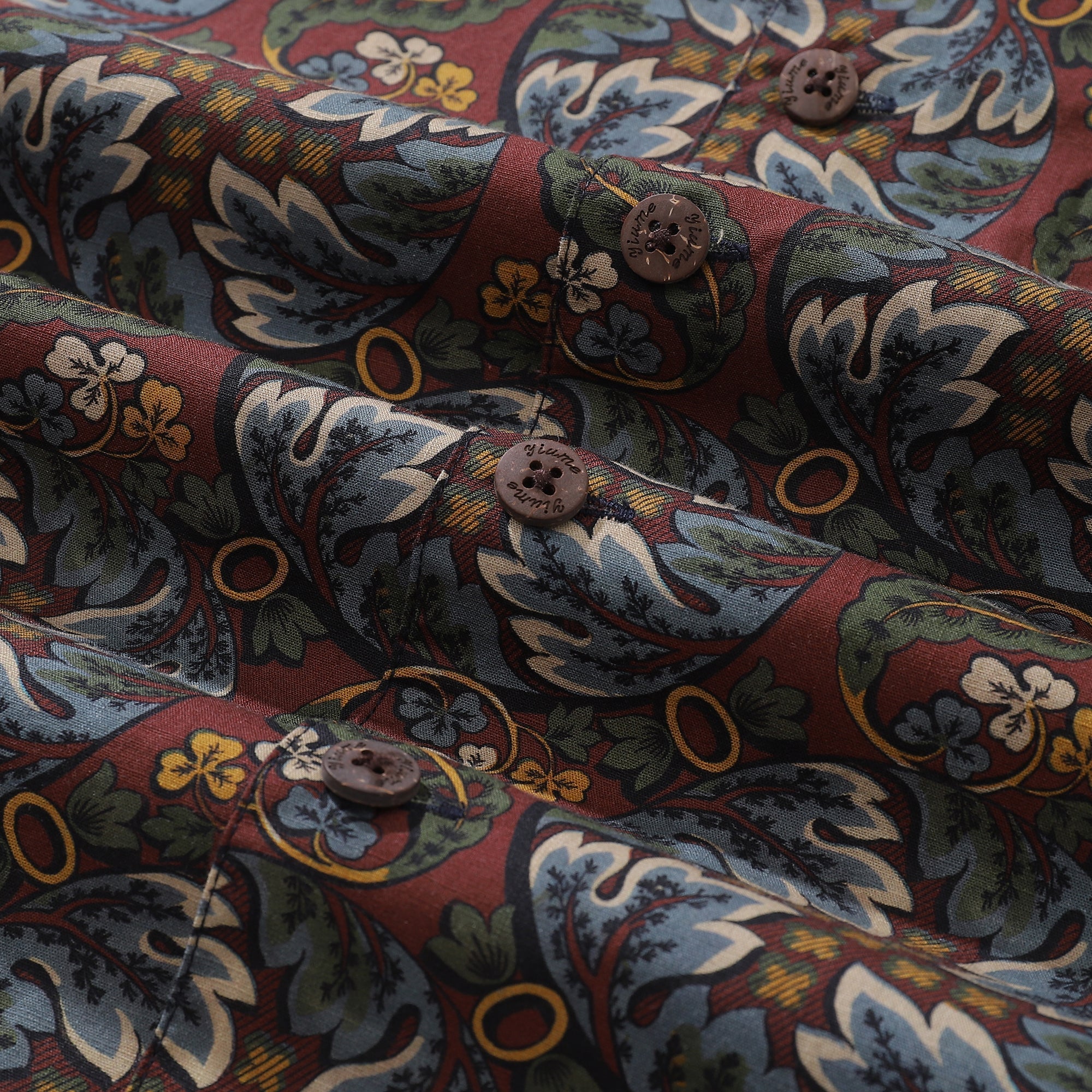 Vintage Hawaiian Shirt For Men Vibrant Cycle Morris Shirt Camp Collar 100% Cotton By Cigar