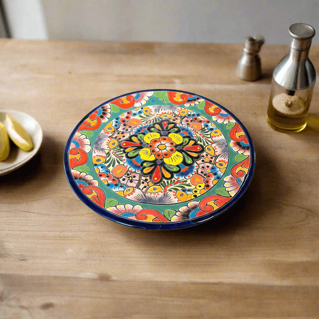 10" Talavera Dinner Plate | Colorful Mexican Dinnerware