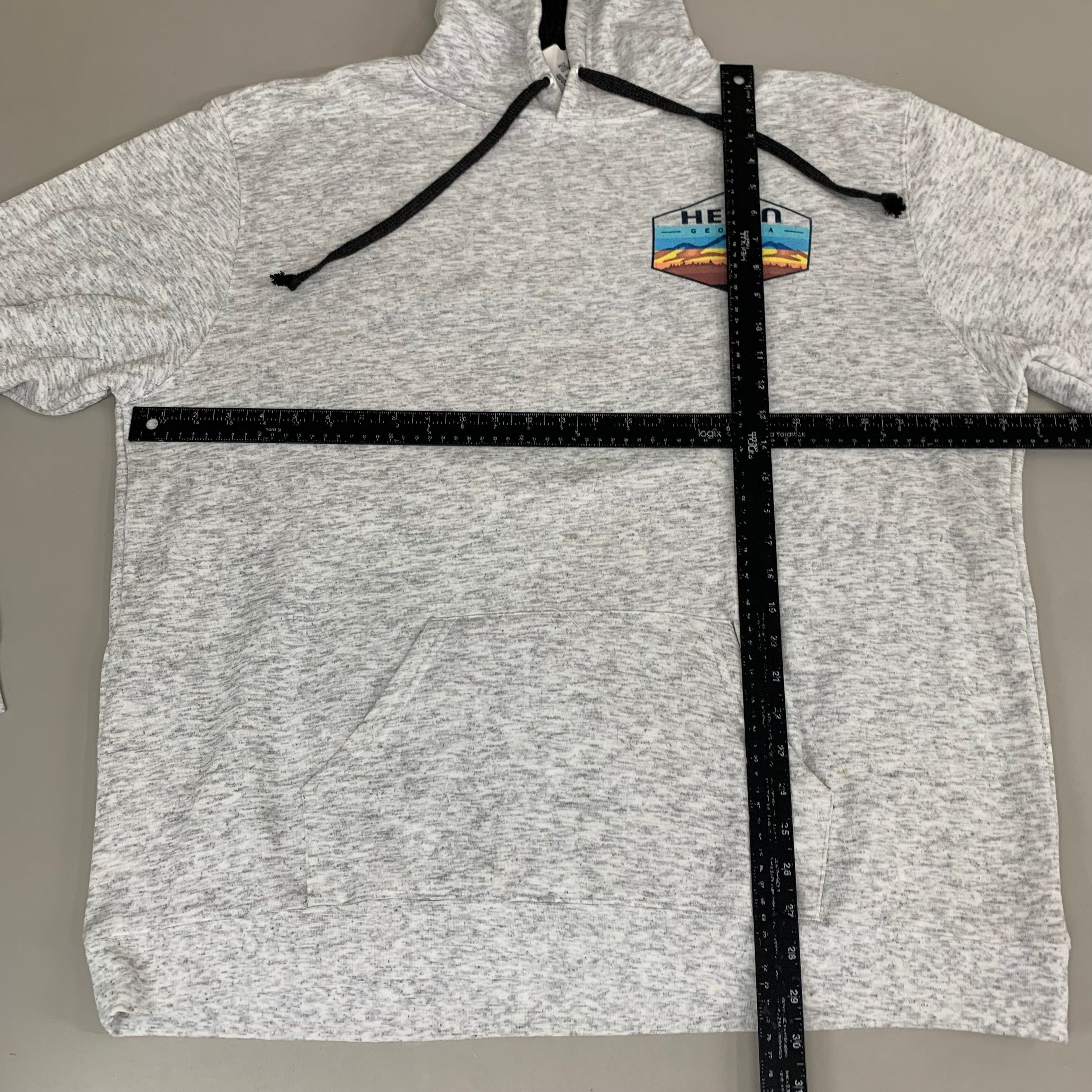 LONEROCK Helen Georgia Tie Hoodie Sz 2XL White/Grey