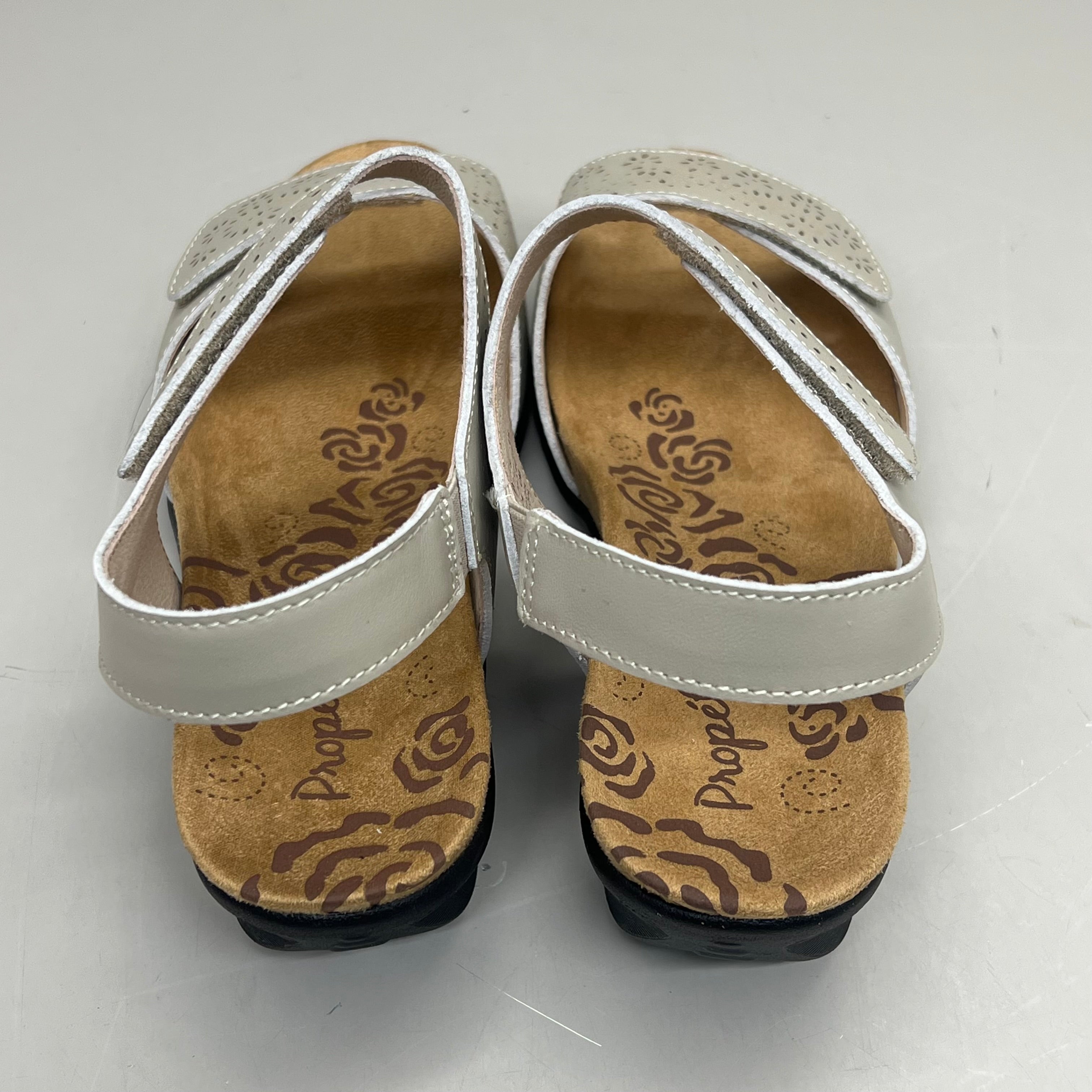 PROPET Wanda Sandal w/Wedge Heel Design Women's Sz 7 XX WIDE (4E) Cream WSX203L