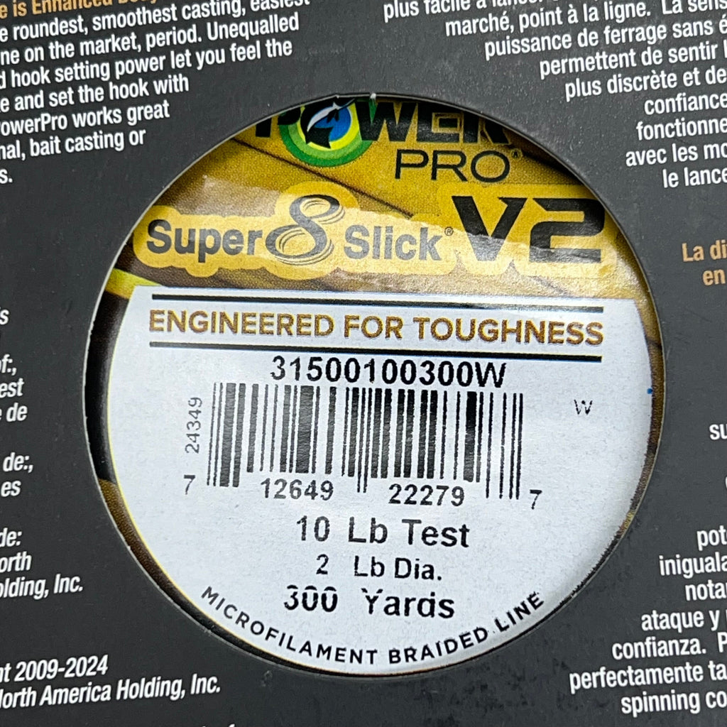 POWER PRO Microfilament Braided Fishing Line 10lbsx300yrds White 31500100300W