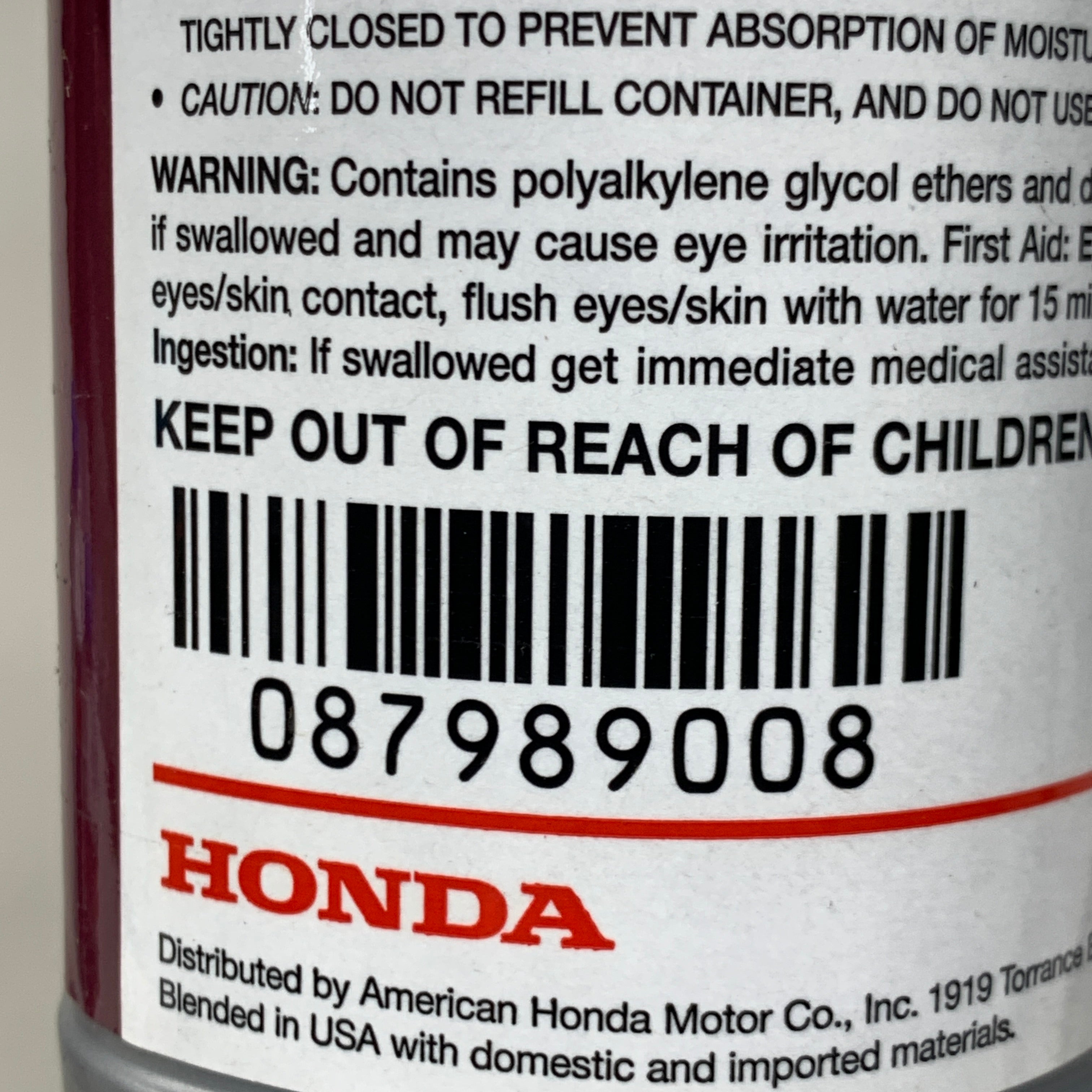 ZA@ HONDA (3 PACK) Genuine Dot 3 Brake Fluid Advanced Protection CU08740