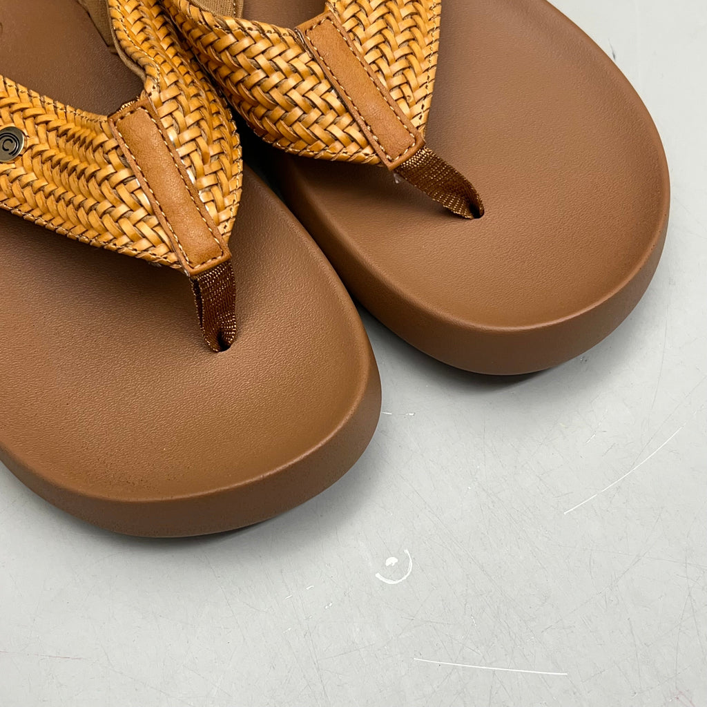 COBIAN Palmilla Braided Synthetic Leather Strap Sandals Women's Sz 7 EU 37 Tan PAL25-230-7