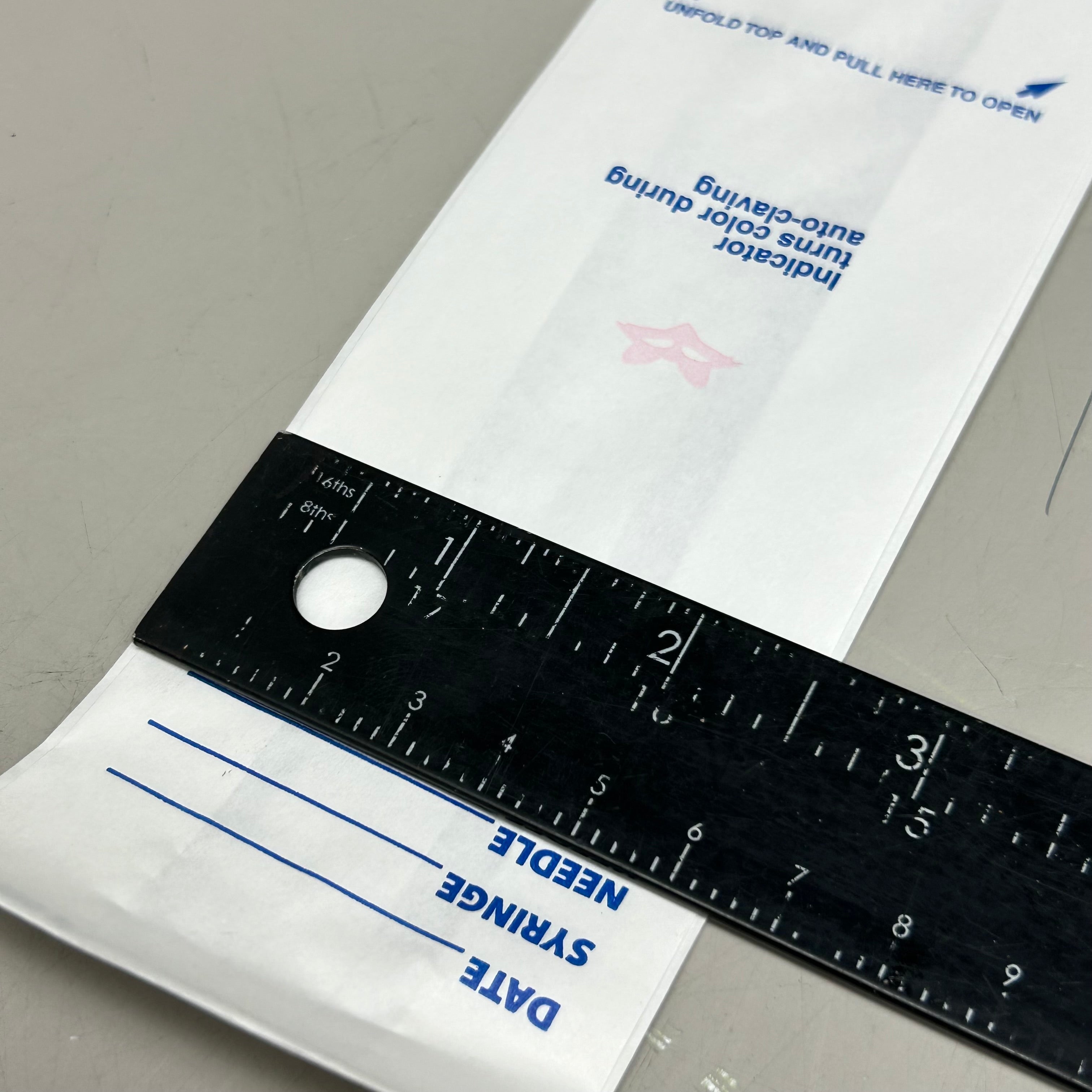 FOX CONVERTING  (1 Box, 1000 Bags) Tape Seal Sterilizing Bags 2.5"x1.5"x7.5" 150000101 (New Other- Damaged Packaging)