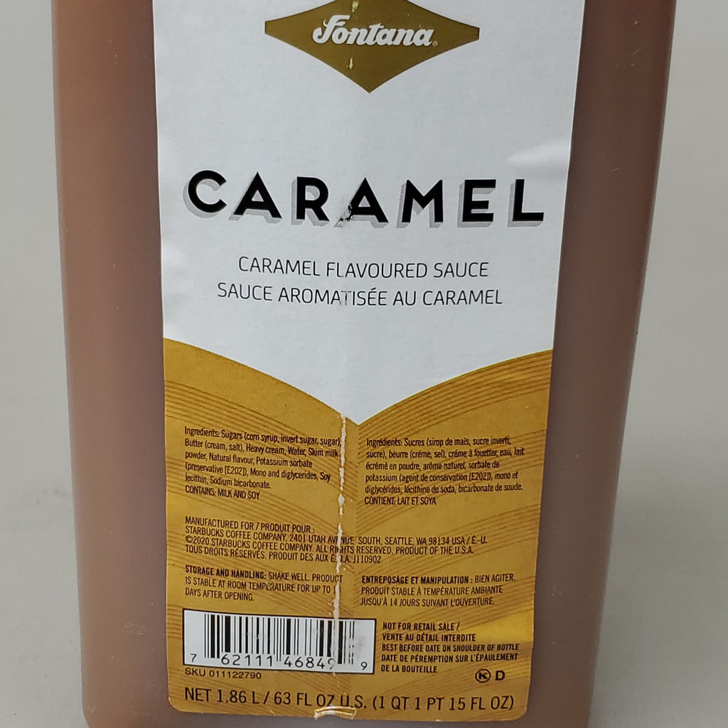ZA@ STARBUCKS (4-PACK) Fontana Caramel Flavored Sauce (1.86 L/bottle) BB 05/24 (AS-IS) H