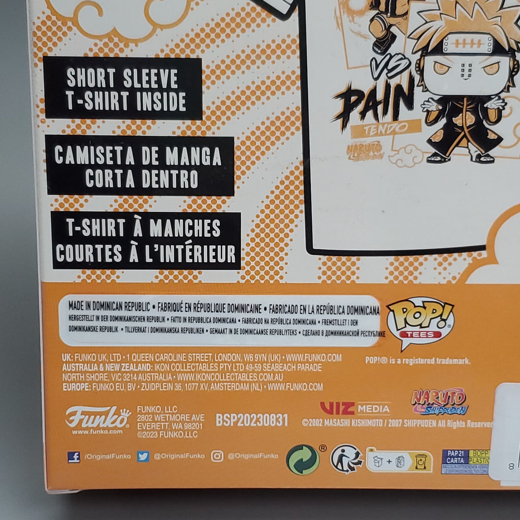 FUNKO Pop Naruto Shippuden Unisex T-Shirt SZ S Naruto vs Pain Boxed Tee