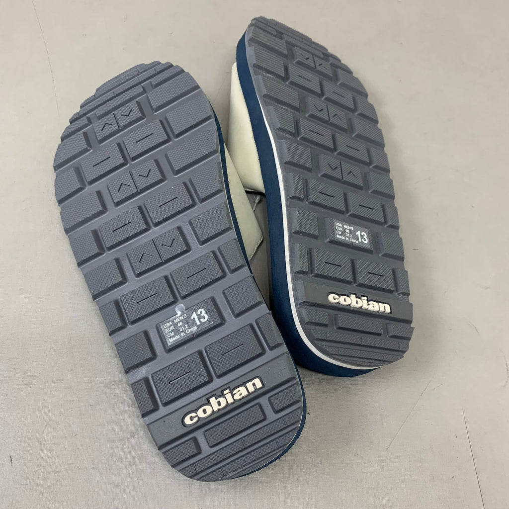 COBIAN DRT Synthetic Leather Strap Slide Sandals Men's Sz 13, 46 EU Navy DRS24-410-13