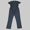 GREEN TOWN 4 Flex Scrubs Jumpsuit Cinch In Waist Women's Sz L Pewter GFX-023AST