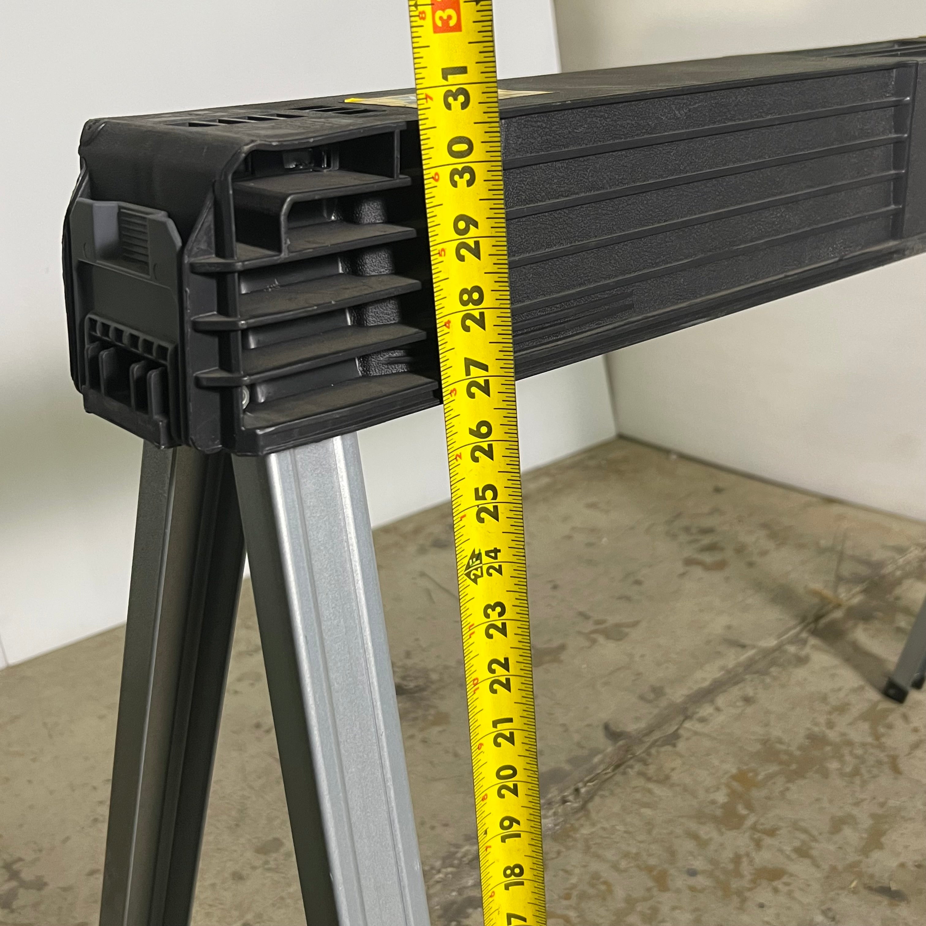 STANLEY Foldup Sawhorse W/ Metal Legs 40" L x 30.5" H ,STST11151 Black & Yellow