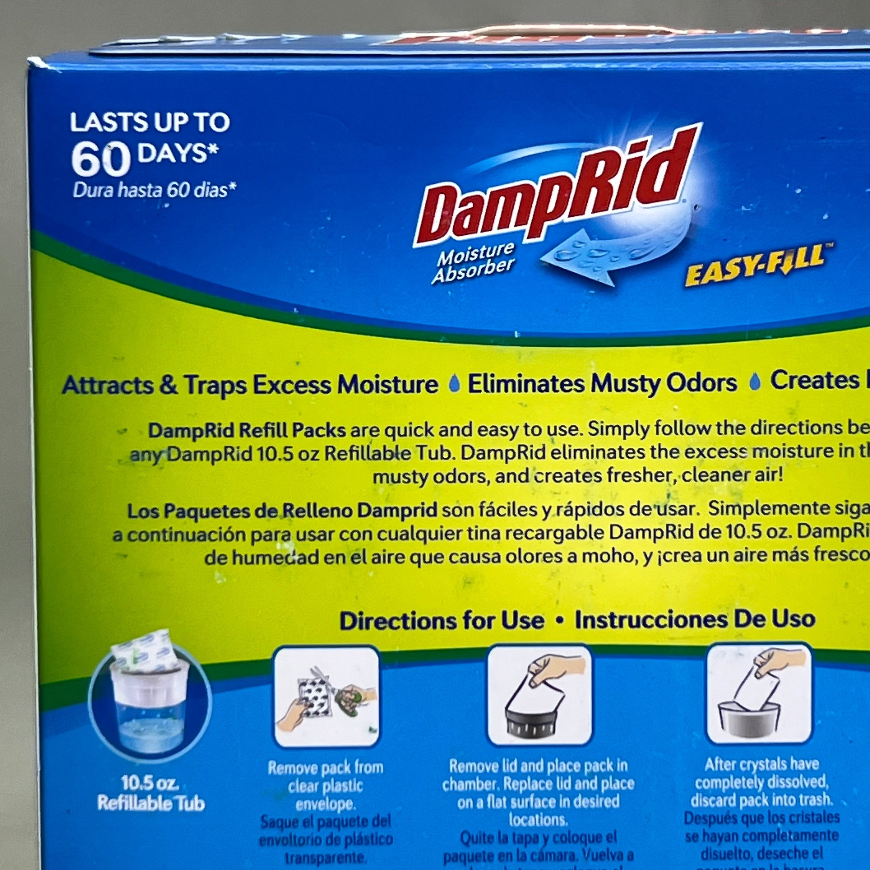 DAMPRID (2 PACK) 10.5 oz Fragrance Free Moisture Absorber Refill (4-Count)