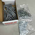 WEJ-IT (50 Per Box) Galvanized Steel Ankr-Tite Wedge Anchors 3/8"x3" Chrome ATG3830