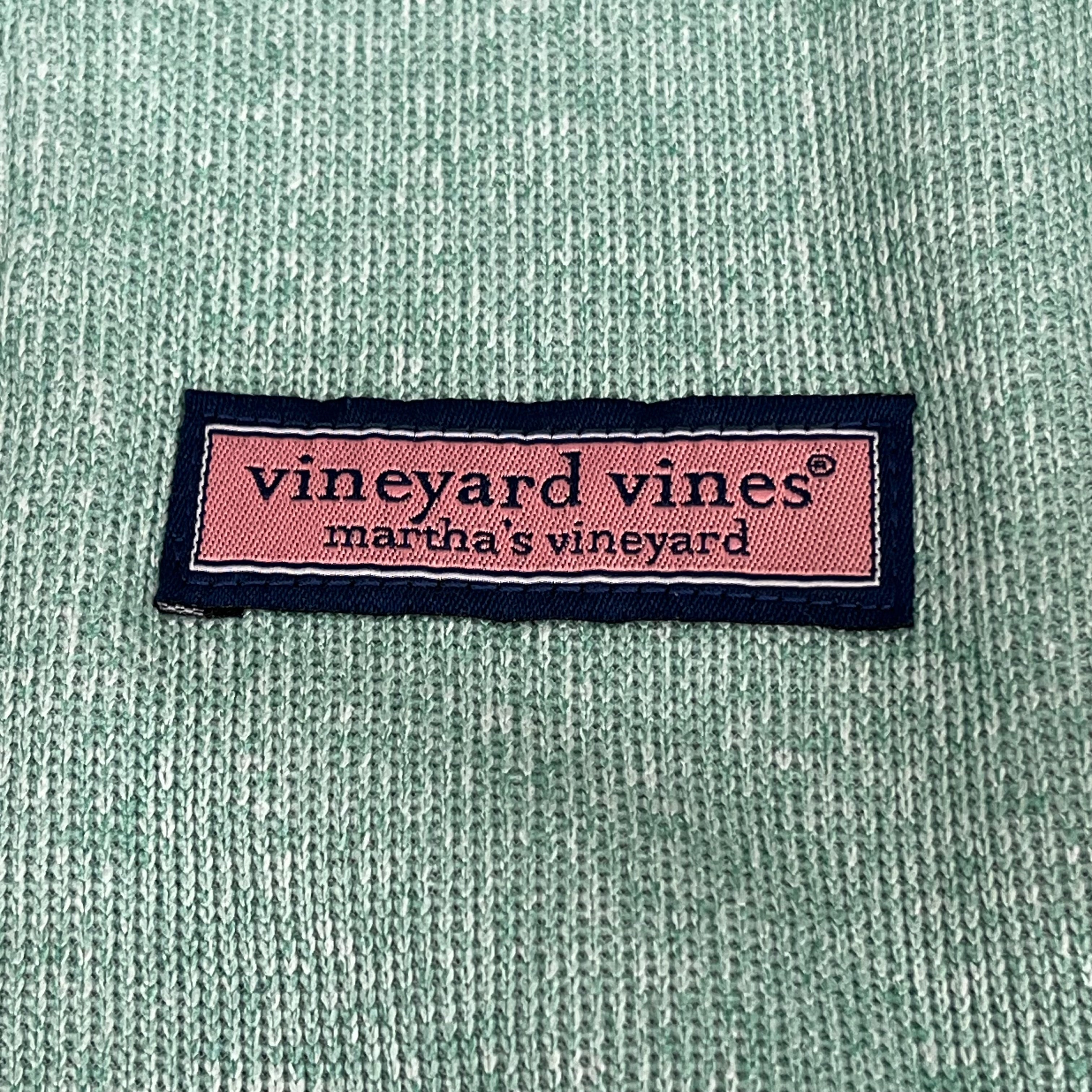 VINEYARD VINES Martha's Vineyard Men's Teal Green Half Zip Pullover Sz- L