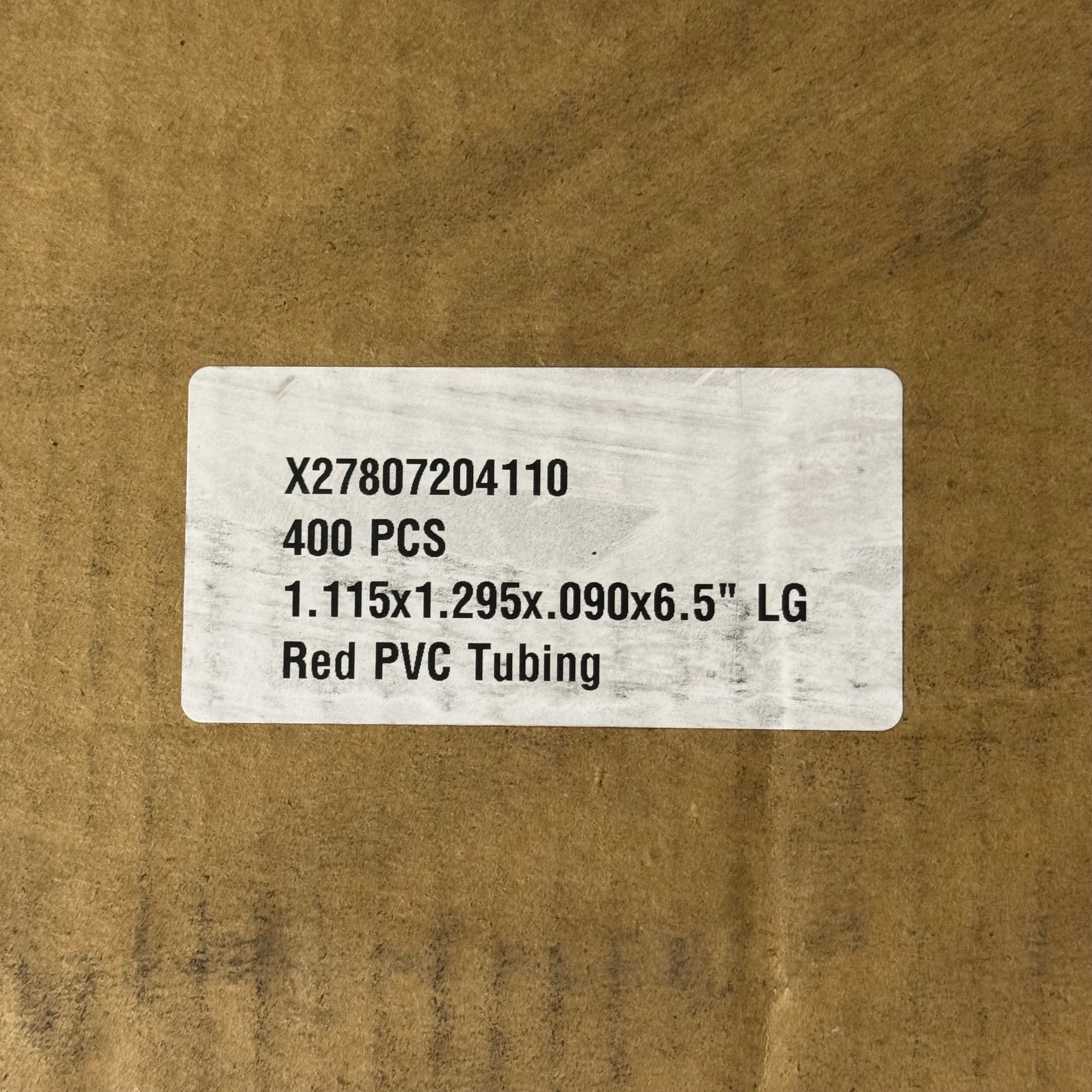 PVC Tubing (400 Pcs) Pipe 1.115 x 1.295 x 0.090 x 6.5", Red X27807204110
