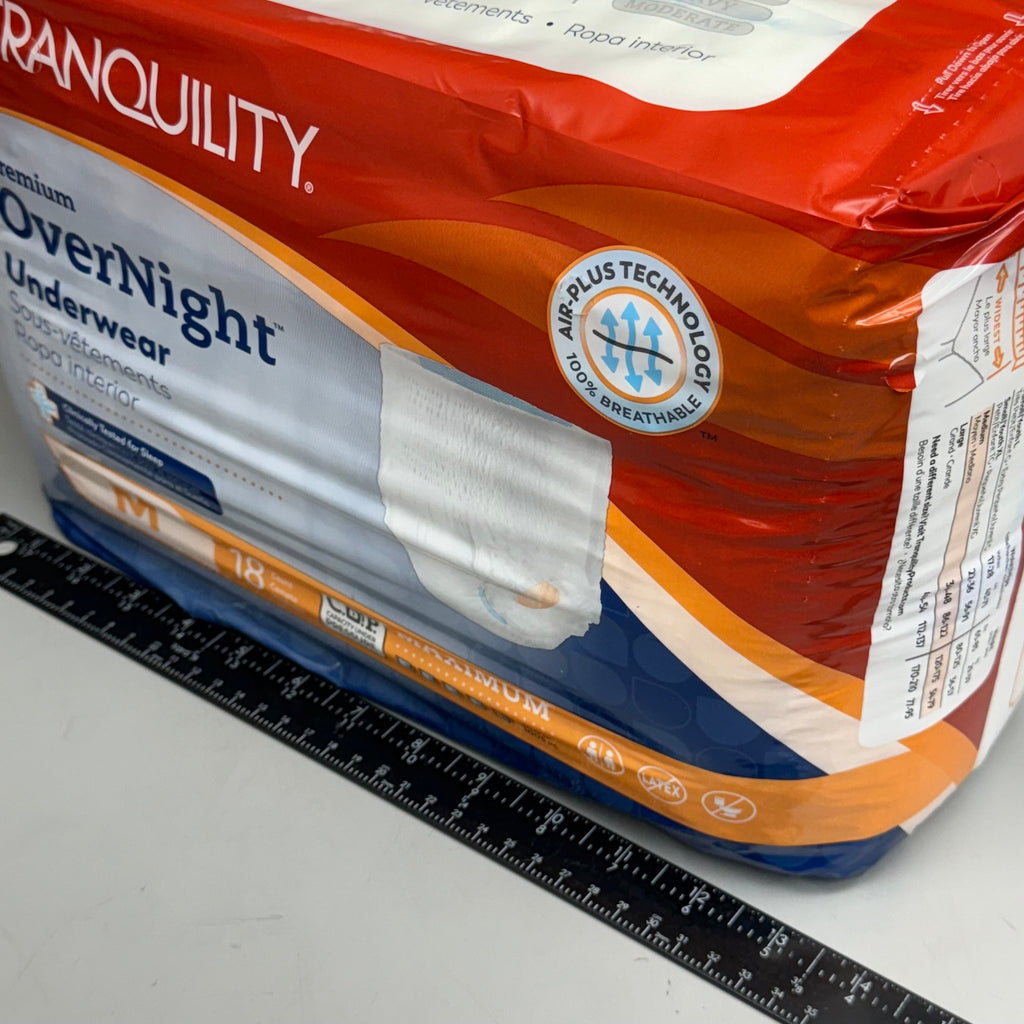 TRANQUILITY (2 PACK 36 Count) Disposable Overnight Underwear Size Medium 2115