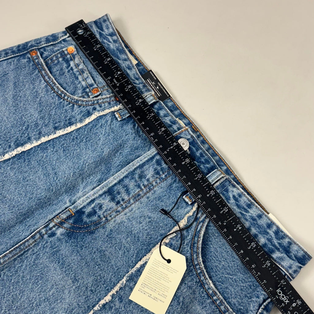 LEVIS Recrafted Icon Skirt Mid Rise Original Women's Sz 30 Novel Notion Med Wash