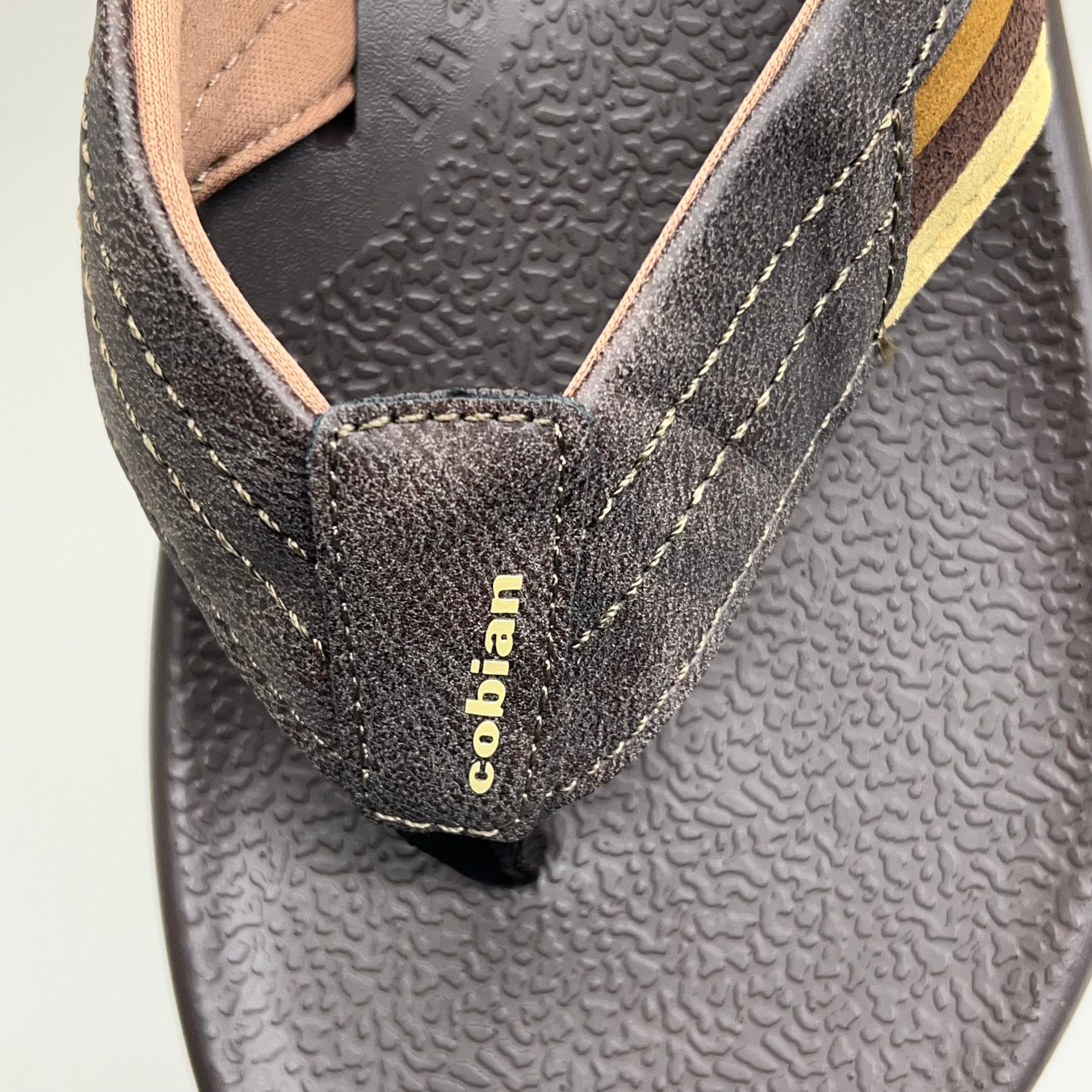 COBIAN Kandui Synthetic Leather Strap Men's Sz 8, EU 40 Chocolate KAN25-2011-8