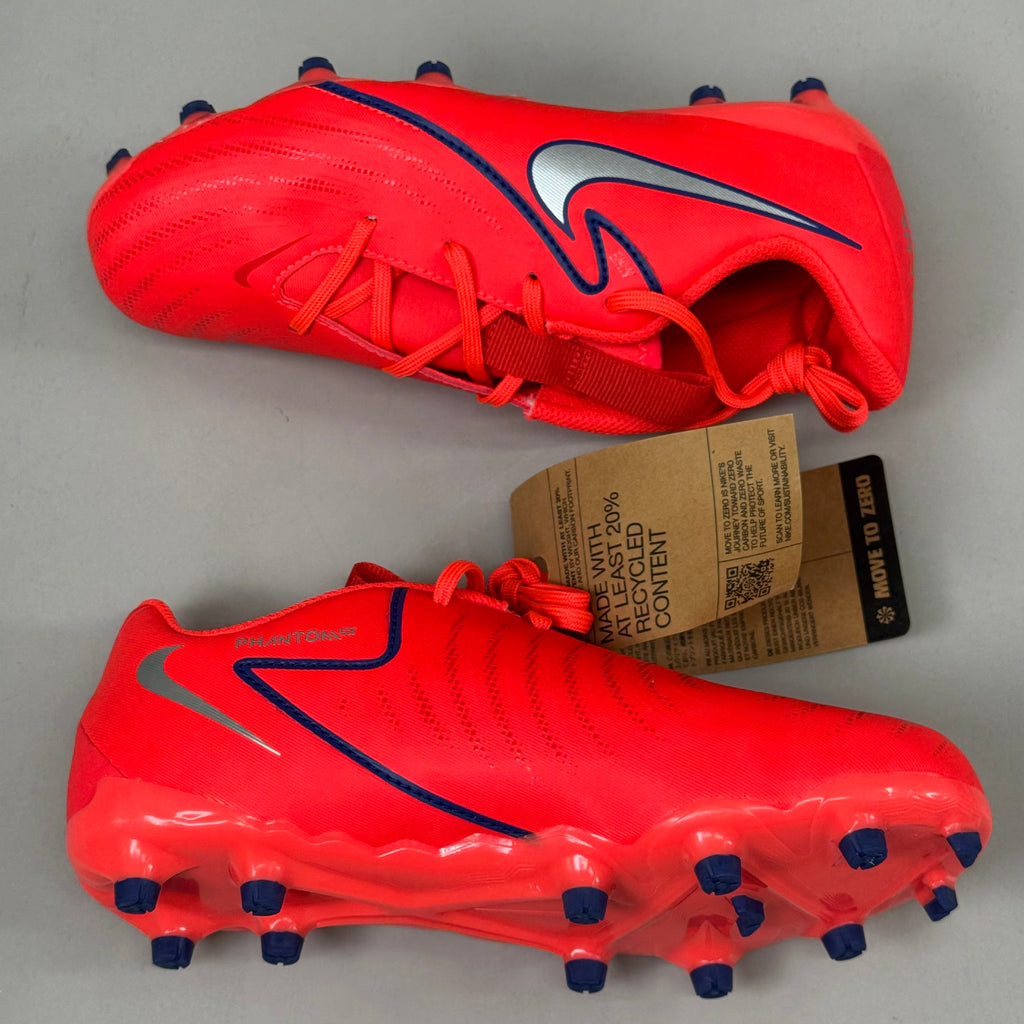 NIKE Kids Cleat Phantom GX II Academy X Haaland FG/MG Sz 4.5y Bright Crimson