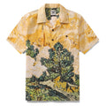Hawaiian Shirt For Men 1950s Vintage Nature's Canvas Shirt Camp Collar 100% Cotton By Sylvia