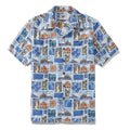Hawaiian Shirt For Men 1940s Vintage Shirt Camp Collar 100% Cotton By Sun