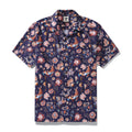 Men's Hawaiian Shirt Chinese Elements Print Cotton Camp Collar Short Sleeve Aloha Shirt By Amy