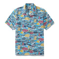 Hawaiian Shirt For Men Colored Fish Shirt Camp Collar 100% Cotton By Amy