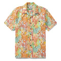 100% Cotton Fish Shirts Orange Hawaiian Shirt For Men Oceanic Camp Collar Shirt By Cigar