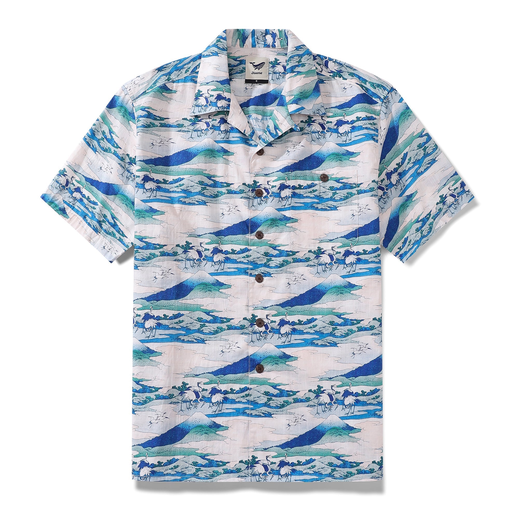 Hawaiian Shirt For Men Umezawa Manor in Sagami Province Shirt Camp Collar 100% Cotton By Amy