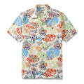 Hawaiian Shirt For Men 1950s Vintage Amusement Park Shirt Camp Collar 100% Cotton By Evan
