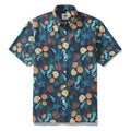 Men's Hawaiian Shirt Wonders of the Sea Print By Luova Flow Cotton Button-down Short Sleeve Aloha Shirt