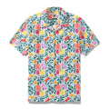 Hawaiian Shirt For Men Rainbow Petals 1940s Vintahe Shirt Camp Collar By Girija Kulkarni