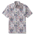 Men's Hawaiian Shirt Vibrant Jungle Print Cotton Button-down Short Sleeve Aloha Shirt By Sylvia