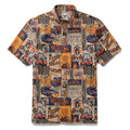 Men's Hawaiian Shirt Fire and Racing Cotton Button-down Short Sleeve Aloha Shirt By Sherry